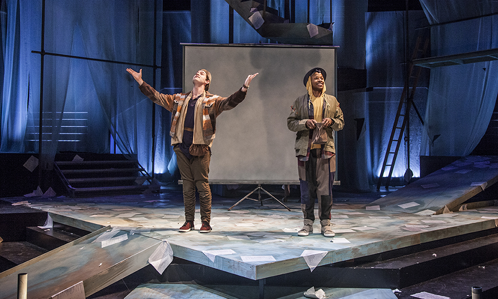 Students in SMU’s Bachelor of Fine Arts in Theatre program perform onstage.