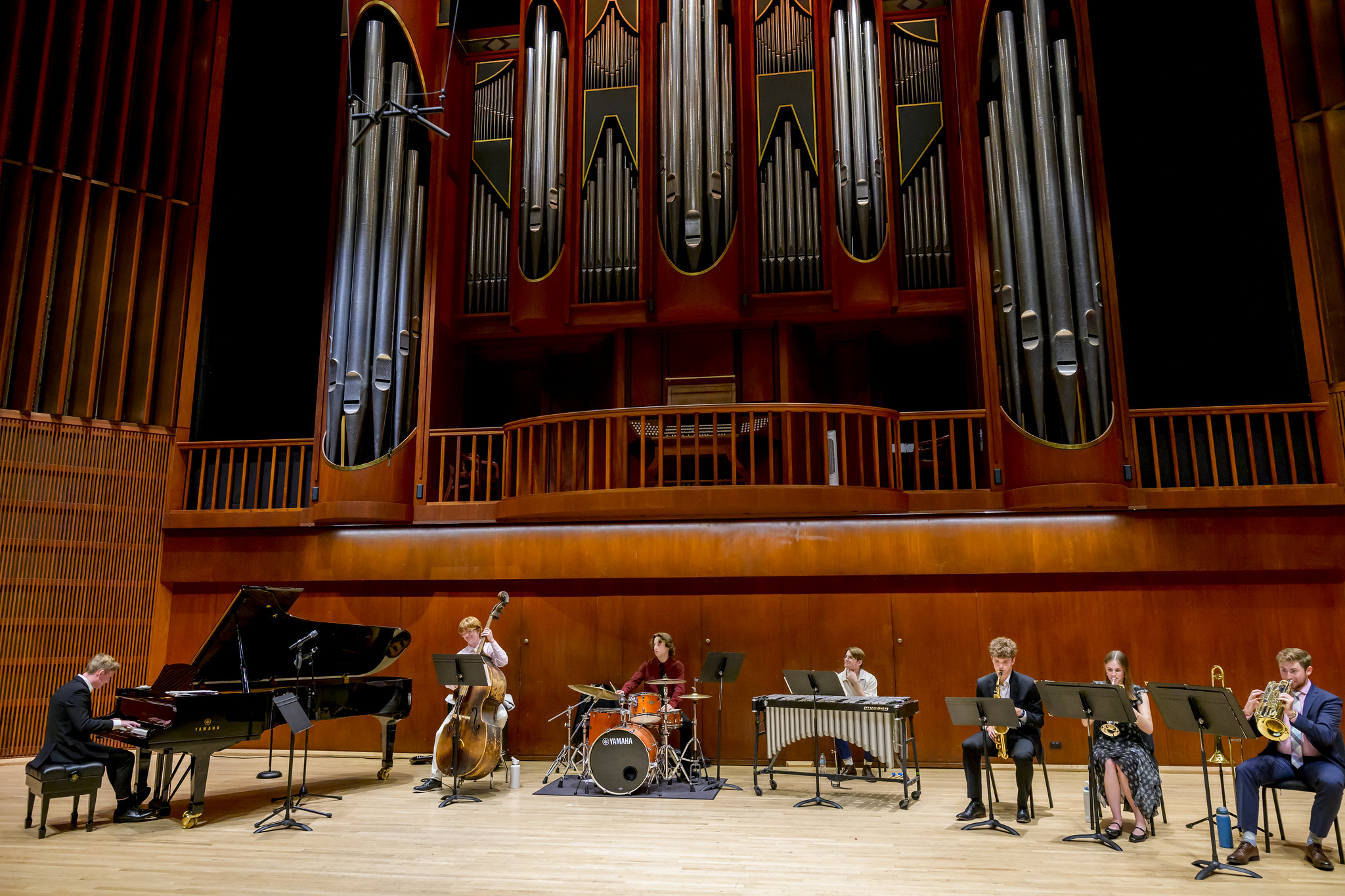 Caruth Auditorium is a concert hall for music education and performance students at SMU Meadows School of the Arts.