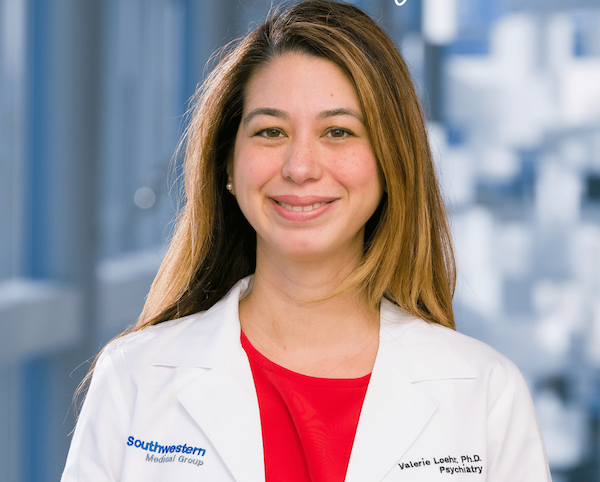 Valerie Loehr earned her psychology degree at SMU and is now providing psychological care to patients.