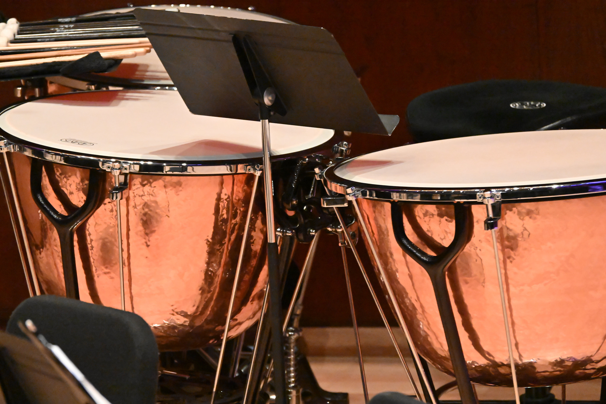A set of timpani are sometimes used in the Bachelor of Music in Music Therapy program at SMU Meadows.