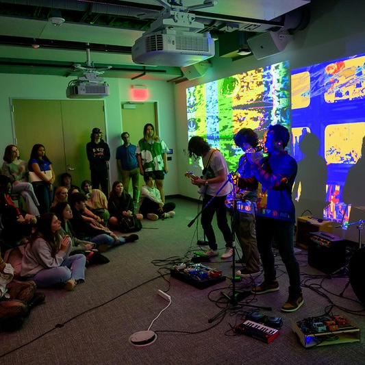 A showcase for students pursuing a B.A. in Creative Computation features interactive, interdisciplinary projects.