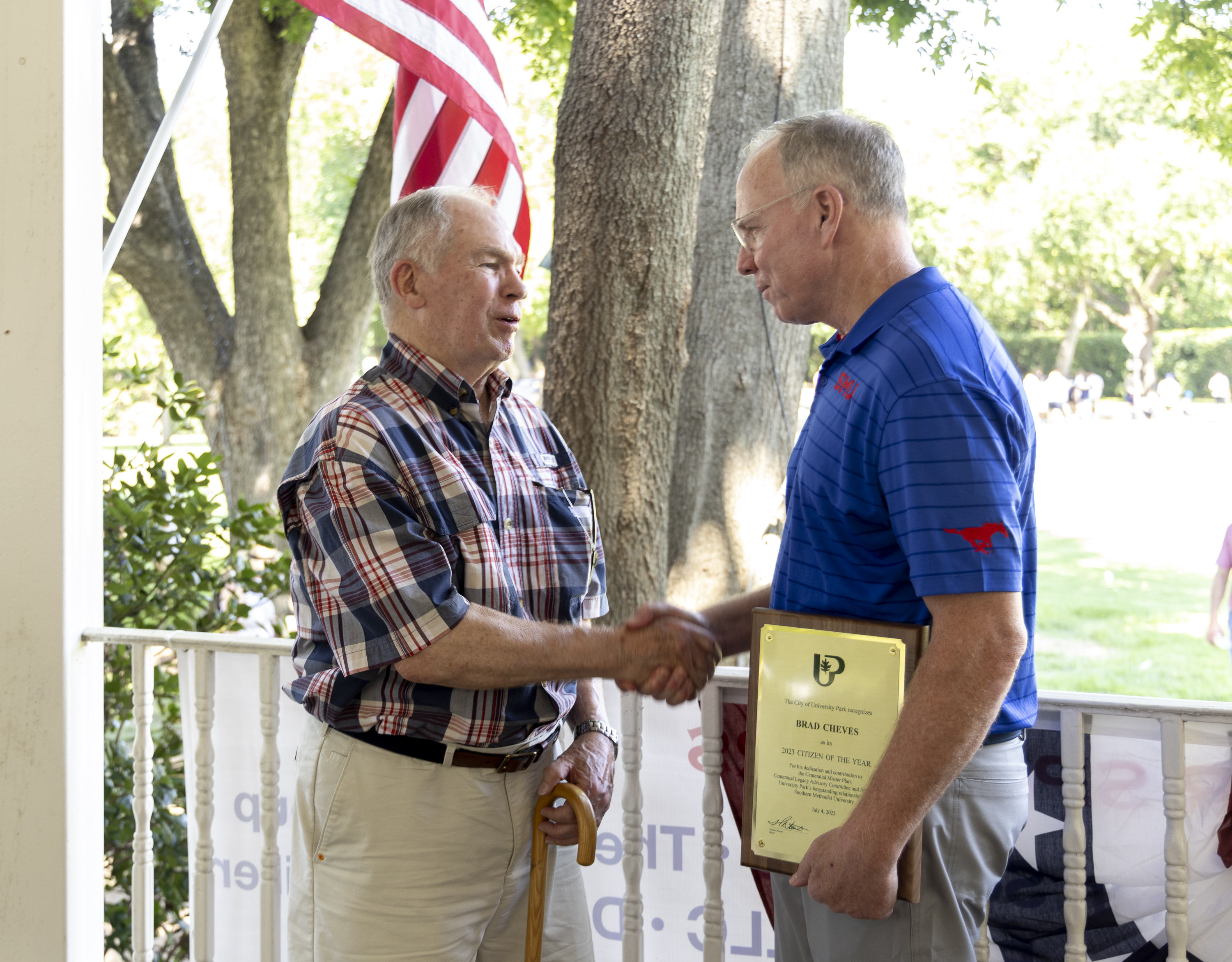UP Mayor Thomas Stewart and Brad Cheves