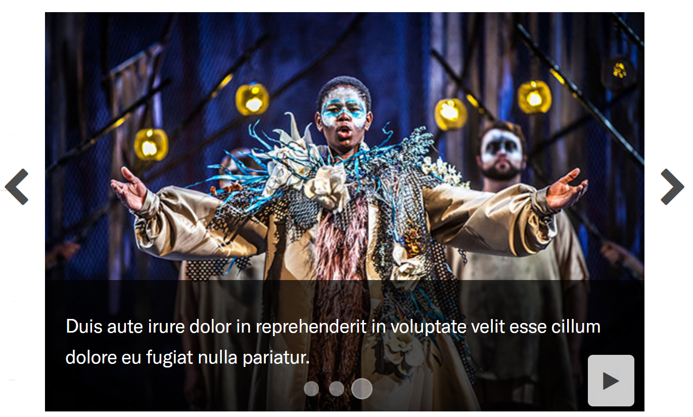 Thumbnail image showing carousel slide show design option