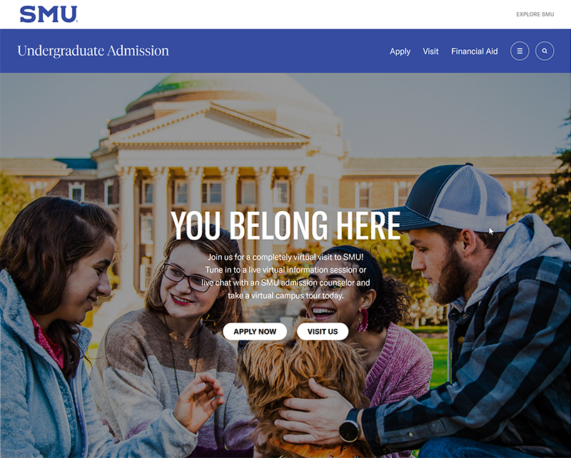 Landing page with jumbotron thumbnail image