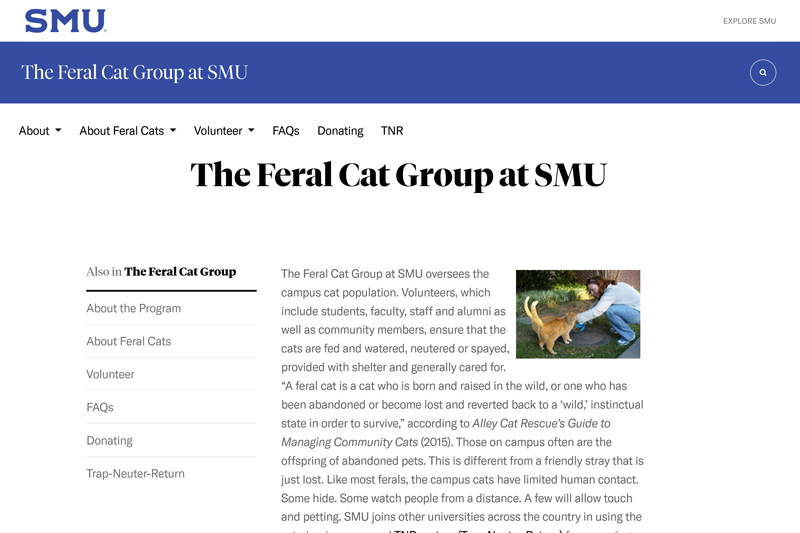 Page with side menu thumbnail