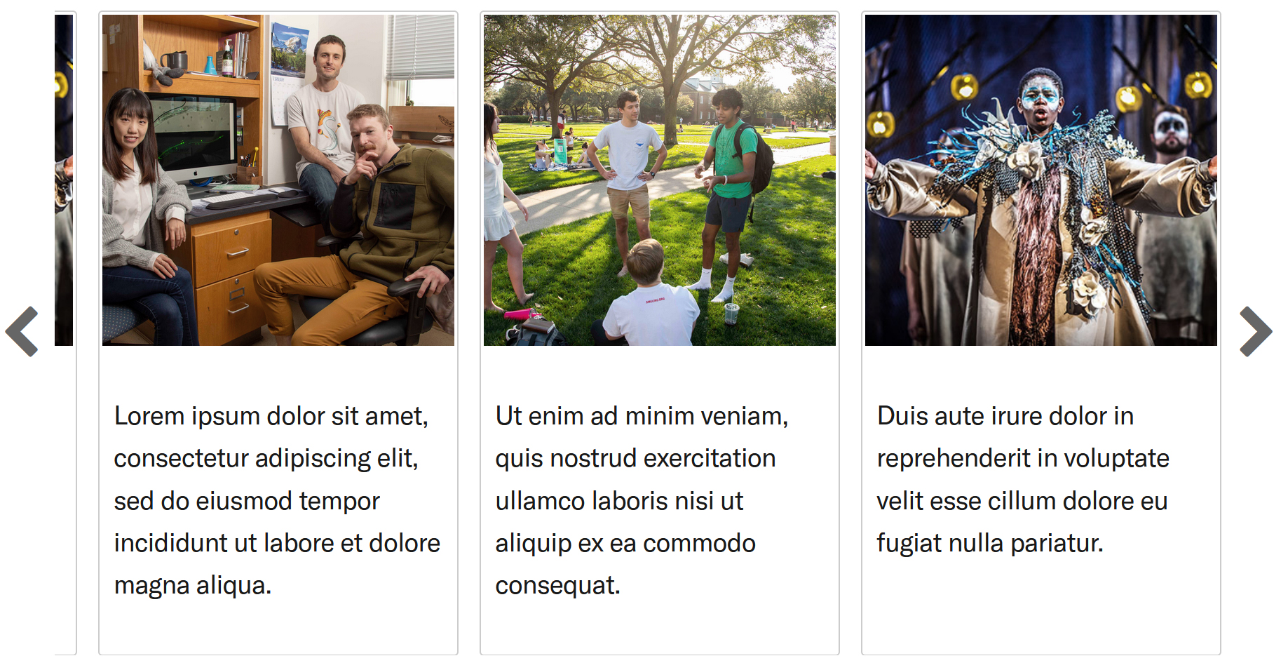 Thumbnail image showing film strip slide show design option