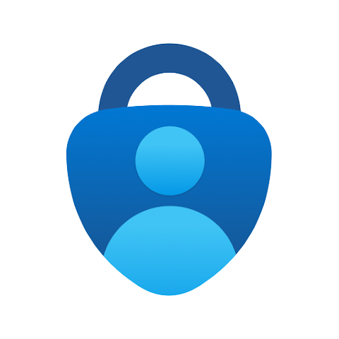 a icon of a blue padlock with the silhouette of user on it. 