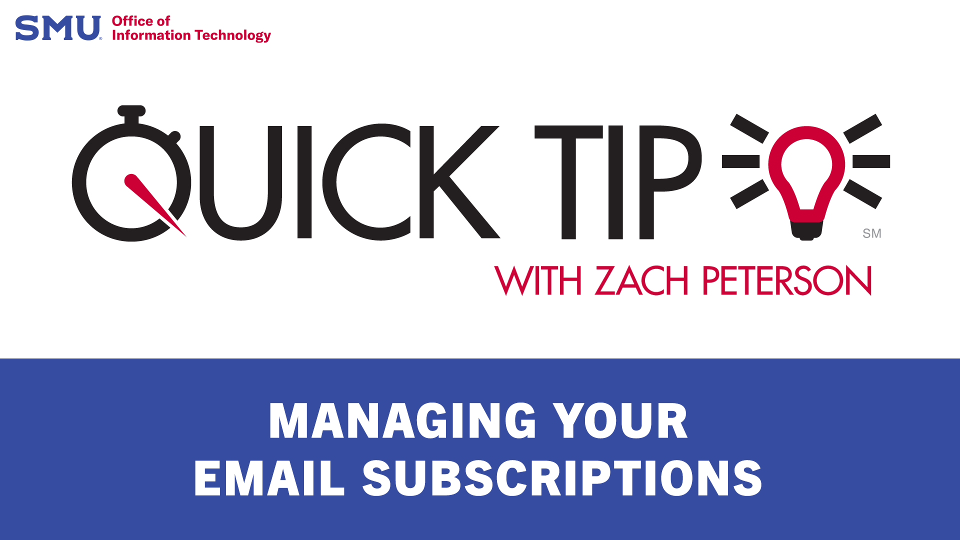 Quick Tip: Managing Your Email Subscriptions