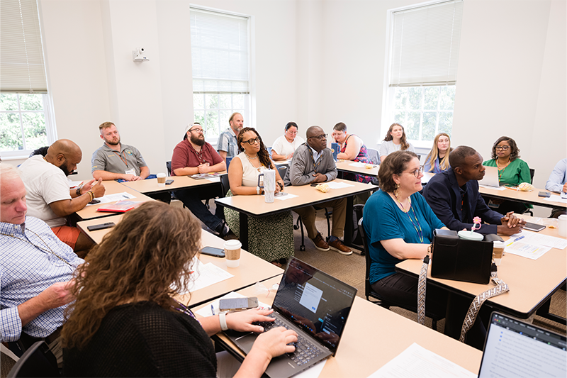 Photo of Perkins students inside a classroom
