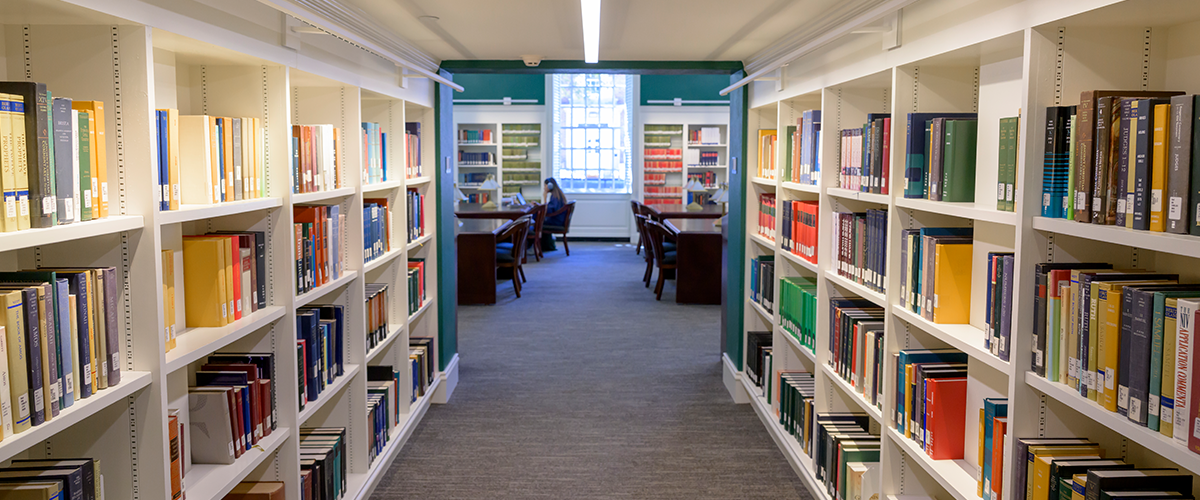 Photo of inside Bridwell Library