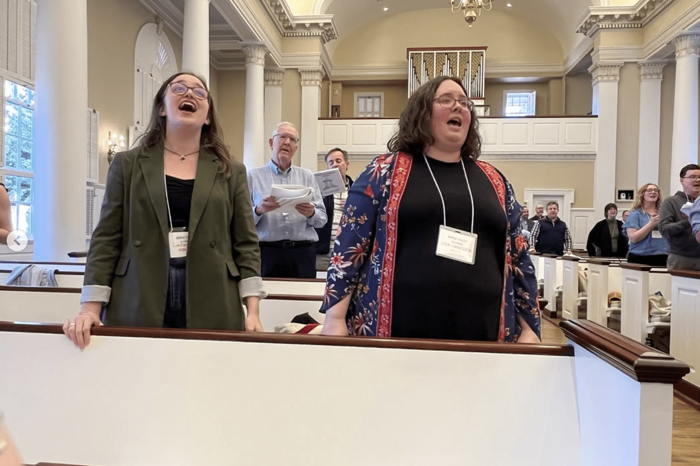 Attendees sing at the 65th Anniversary Sacred Music Reunion 