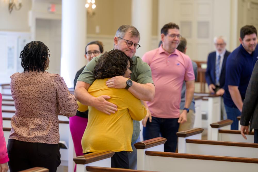 Students engage with the community as part of their studies at SMU Perkins School of Theology.