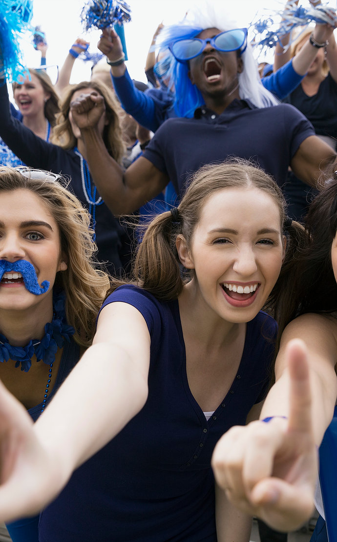 Gruop of students at a spirit event