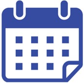 Icon of a blue calendar