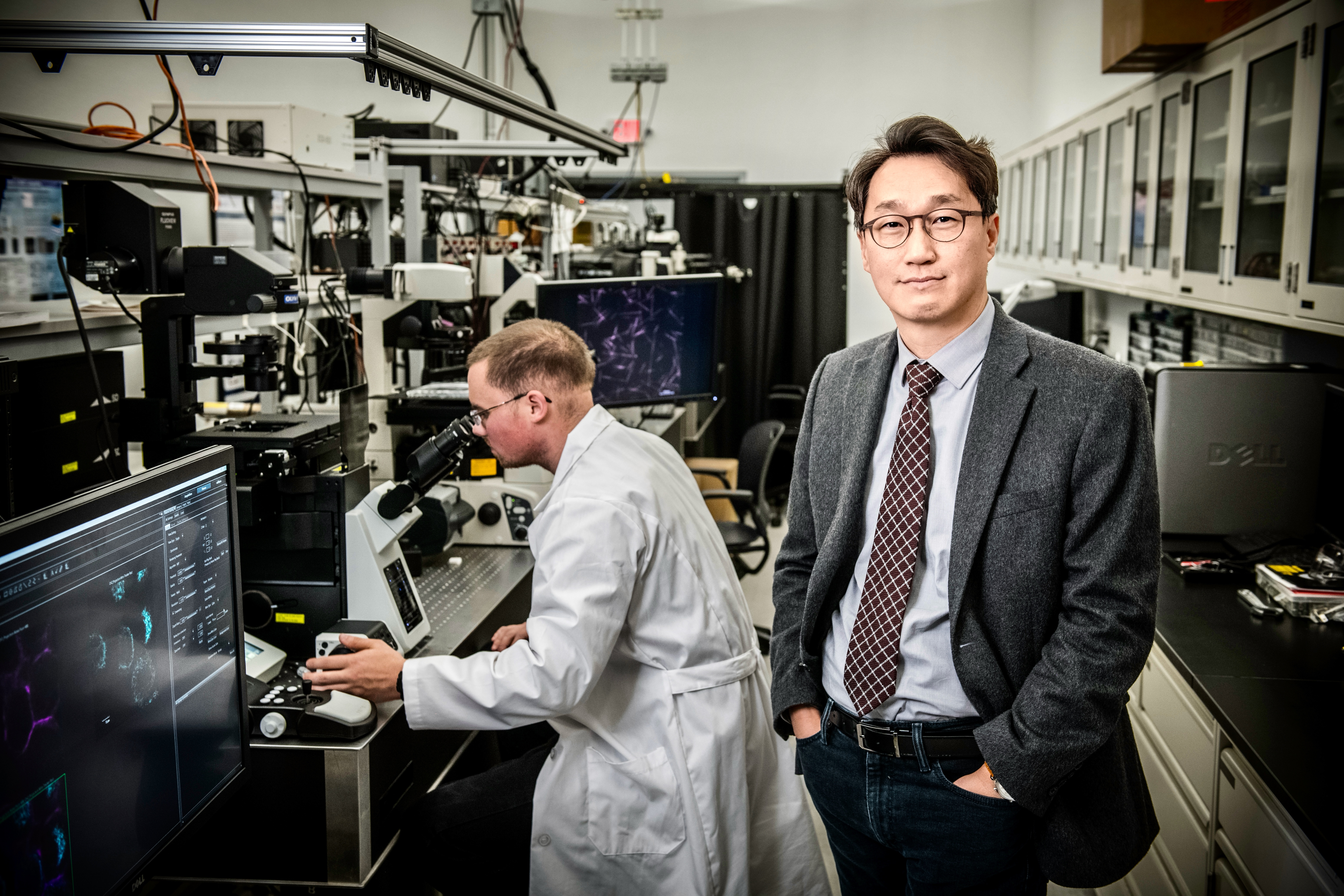 Dr. MinJun Kim in a lab