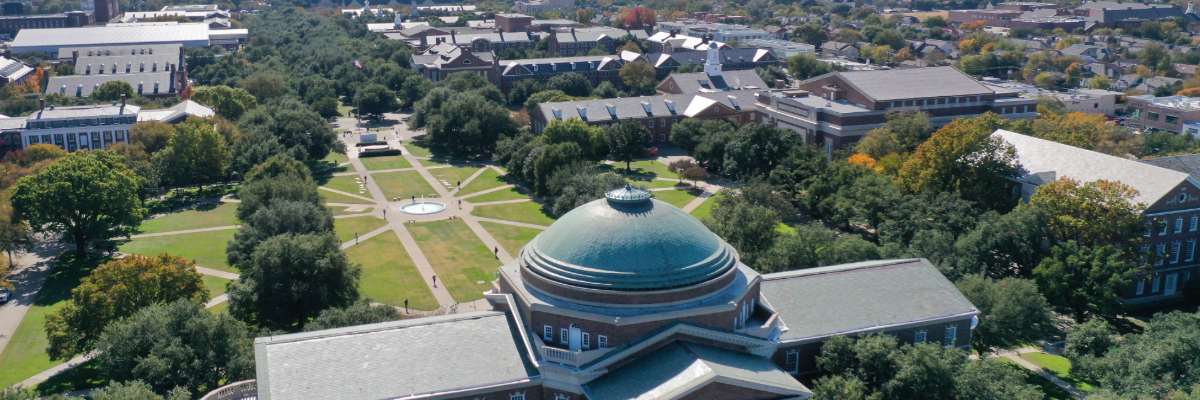 Aerial Shot of Dallas Hall at SMU