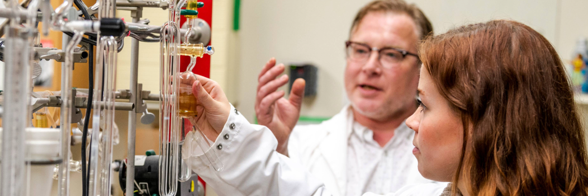 Two Researchers in a Lab