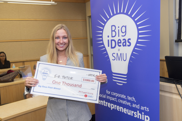 Maren with her big ideas check