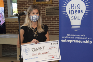 Greta with her big ideas check 