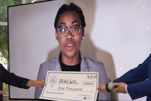 Ashley with her big ideas check virtually 