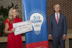 Anna Rose and Matt with their big ideas check