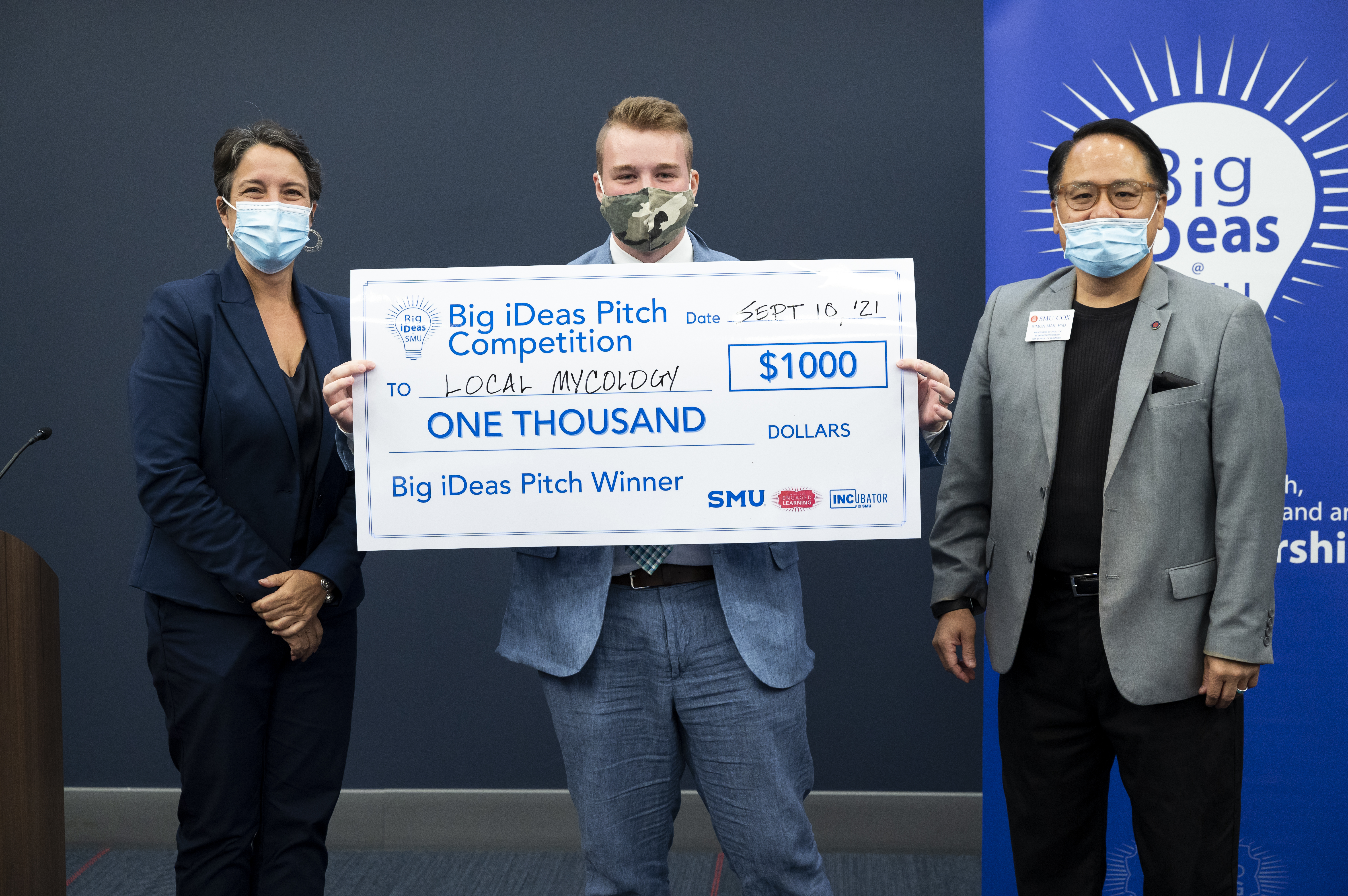 Local Mycology founder Grant Ayers with Jennifer Ebinger and SImon Mak