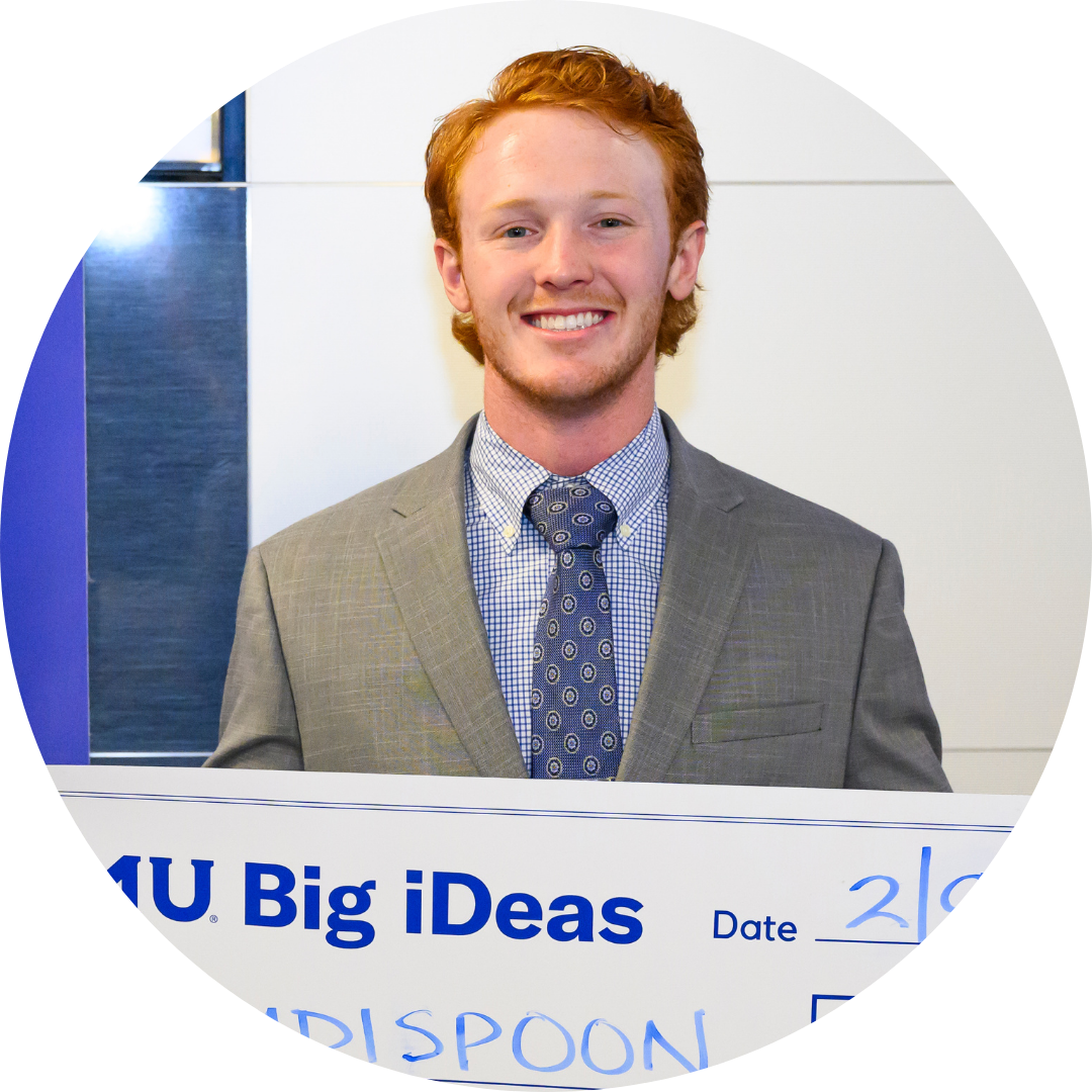 Steadispoon founder Mason Morland with his big check