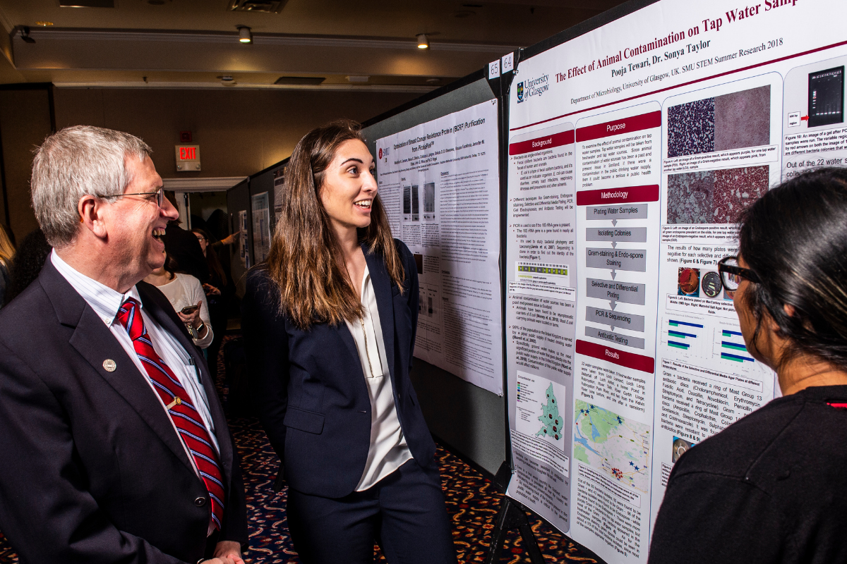 Student presenting during Research & Innovation Week