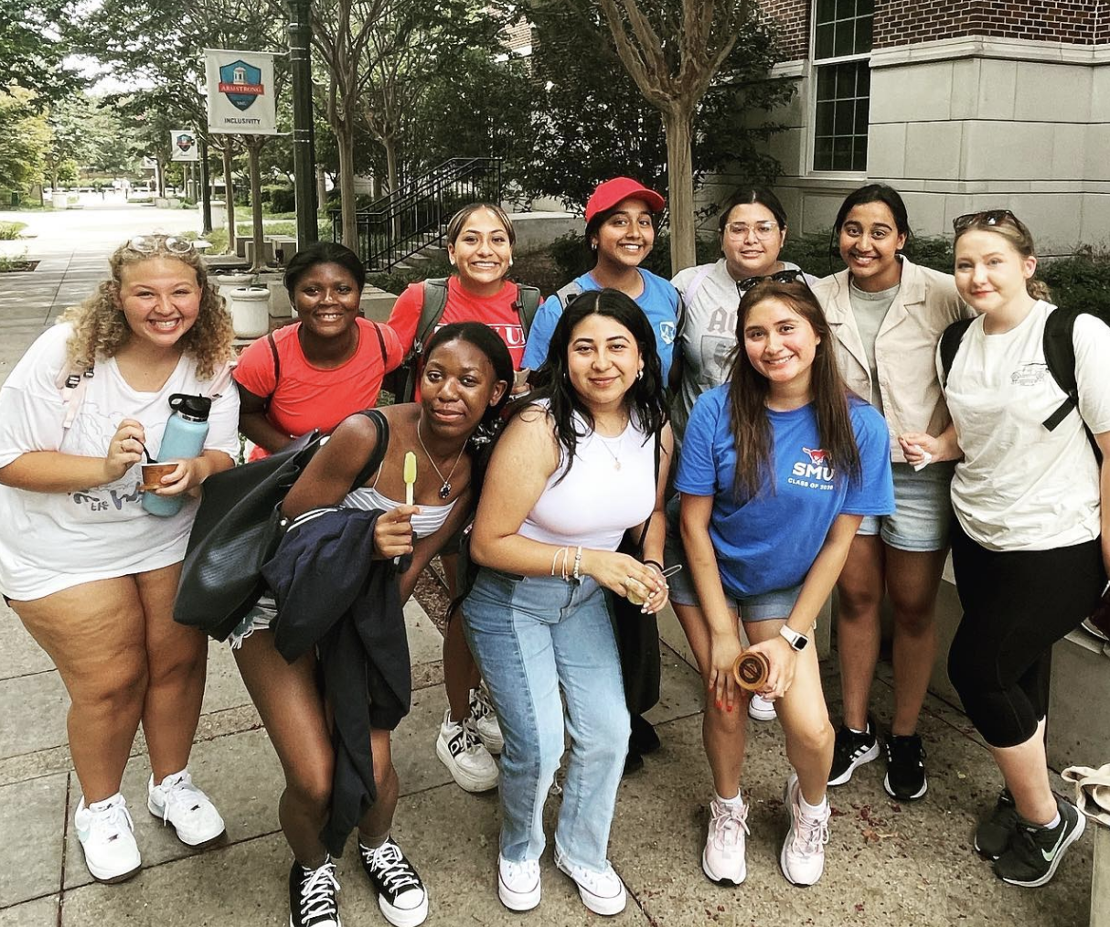 group of students posing 