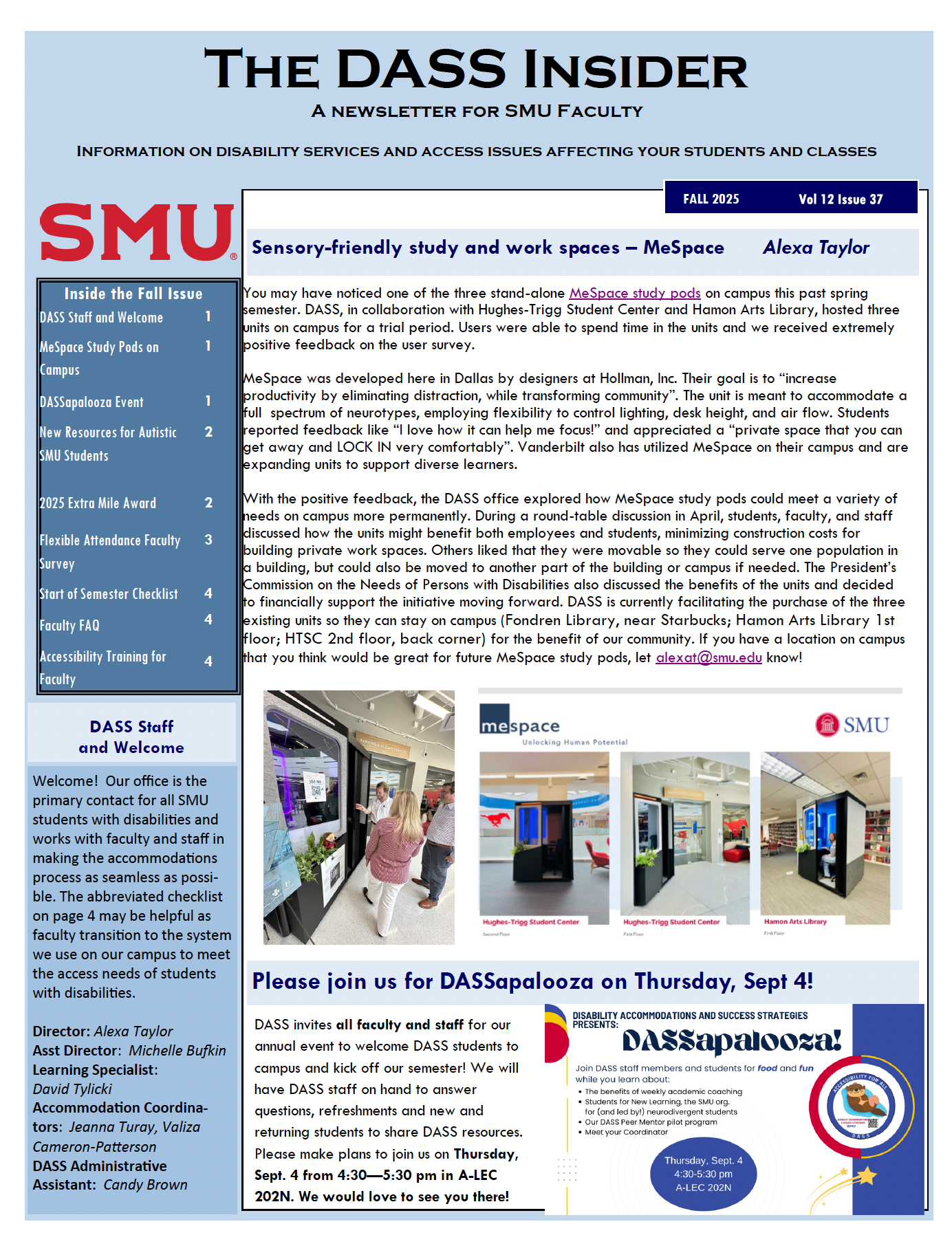 Thumbnail of the Fall 2025 cover of DASS Insider