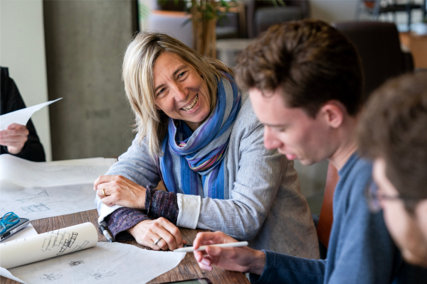 Professor with student