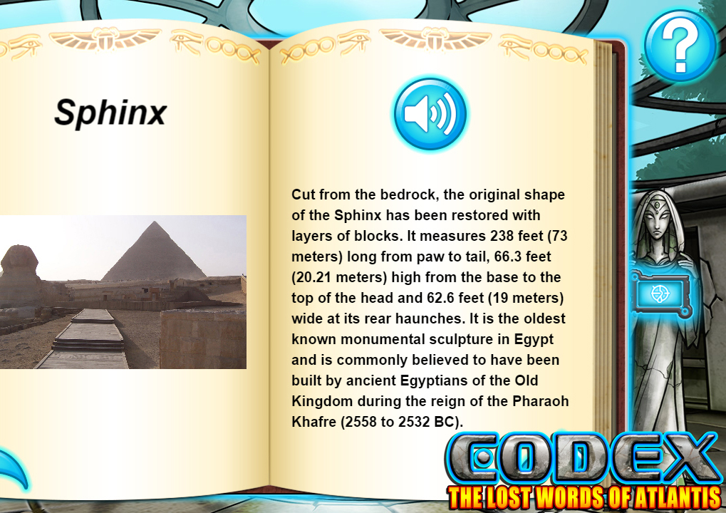 The library reward book, where players can learn about the places in the game