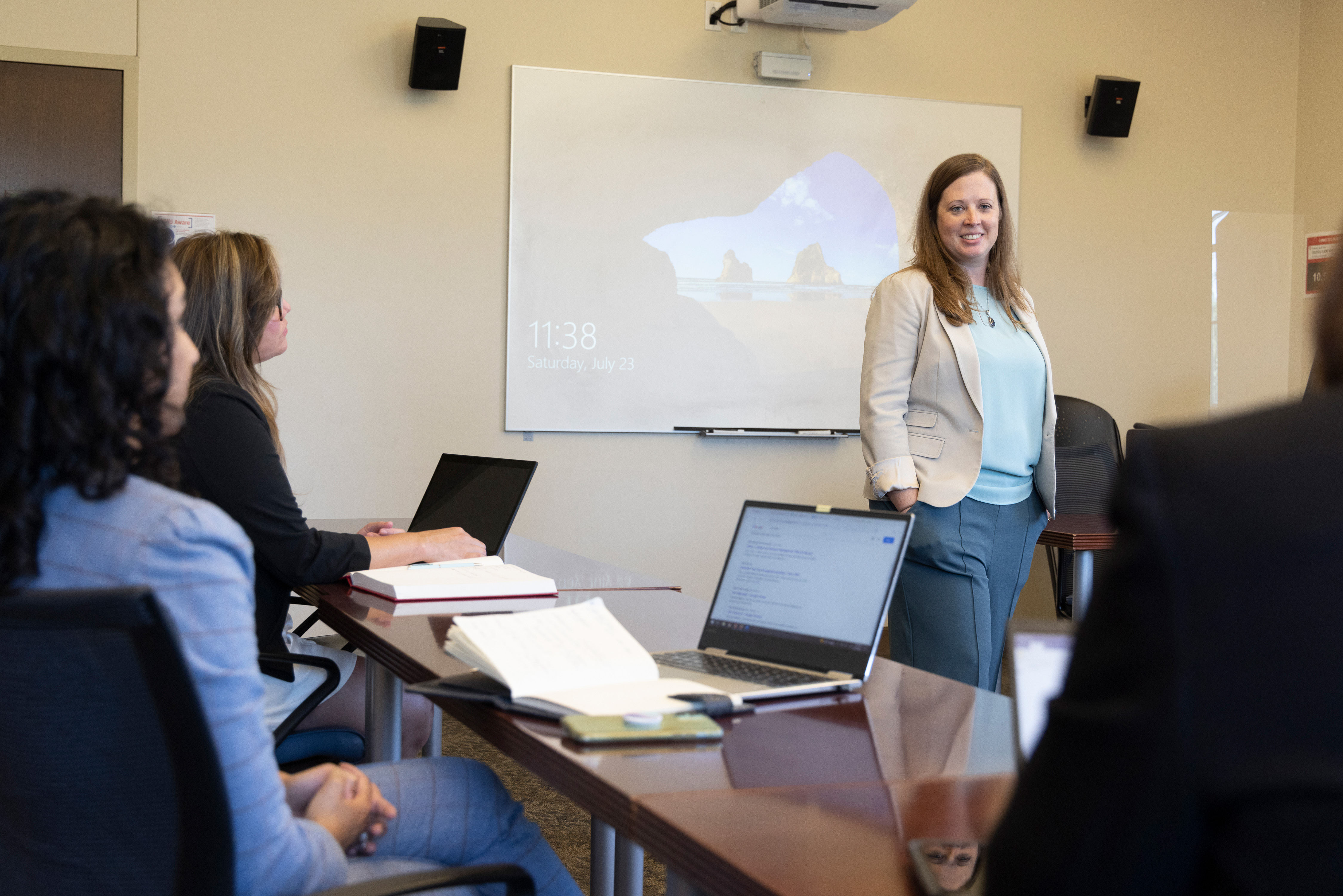 Dr. Sodra Barringer in a classroom