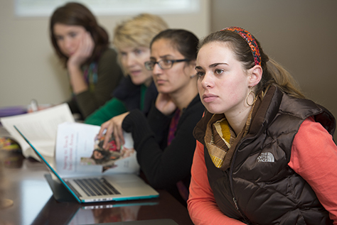 Simmons students in class