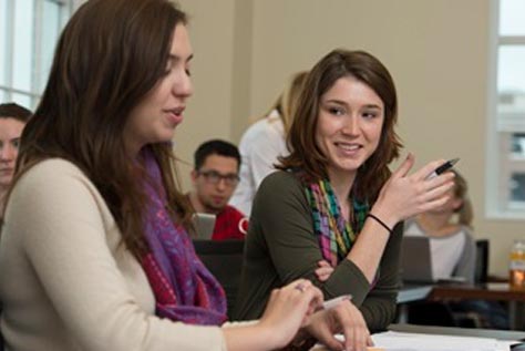 Students speaking in class