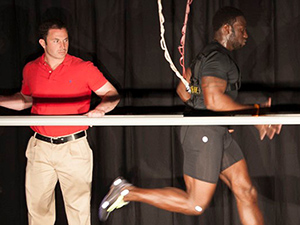 Collecting treadmill data from running athlete 