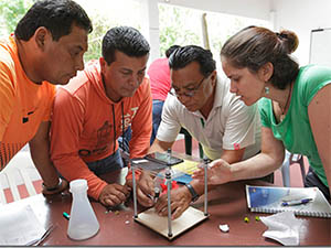 Project team in action - collaboration, dedication, hard work