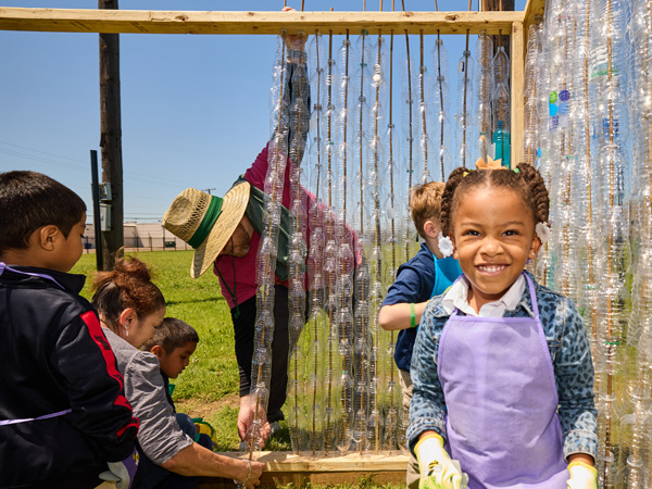 Students at Earth Day 2024 event at Dr. Elba and Domingo Garcia West Dallas STEM School