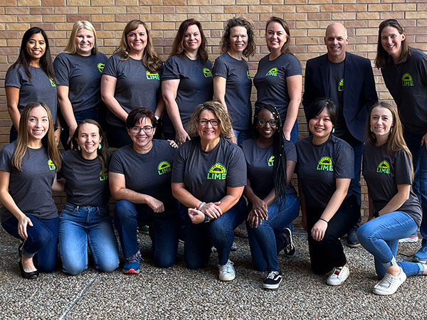 SCALE project team photo in Annette Clark Simmons Hall atrium.