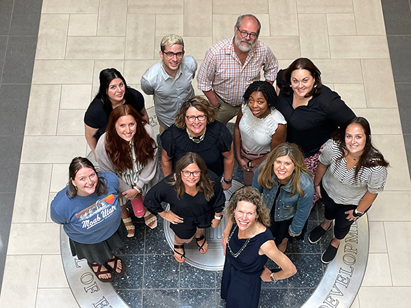 SCALE project team photo in Annette Clark Simmons Hall atrium.