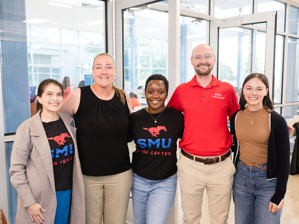 The Budd Center Team poses for a group photo: Jessica Murillo, Karen Pierce, Rolonda Washington, Marc Sanger, Sydney Woodward
