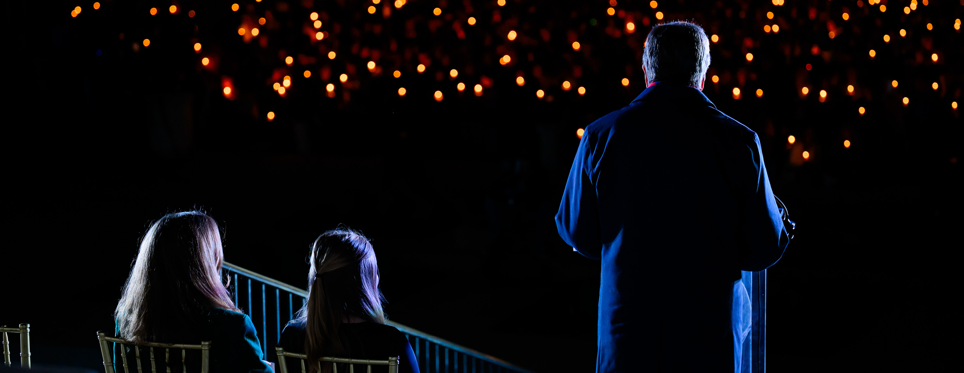 Dr. Turner addresses the Celebration of lights
