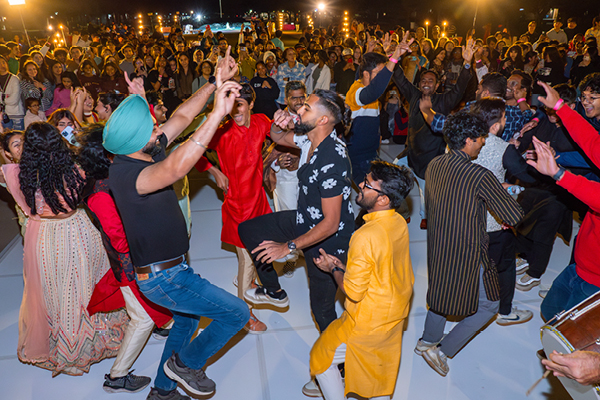 Dancing at the Diwali celebration