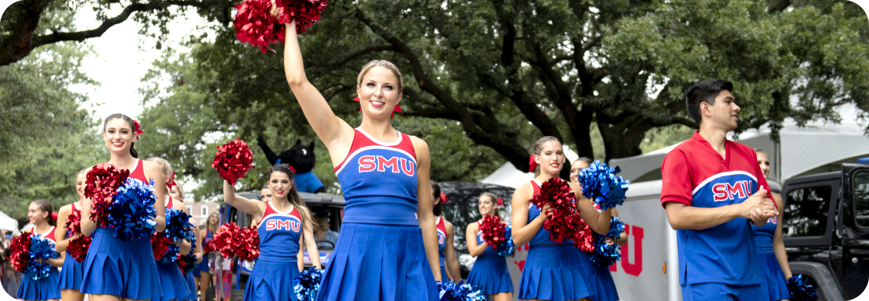 Cheerleaders on parade