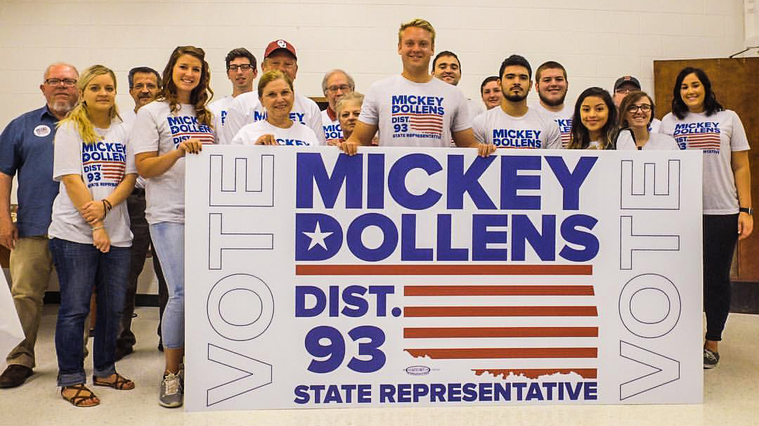 Mickey Dollens Capaigning for OK Dist. 93