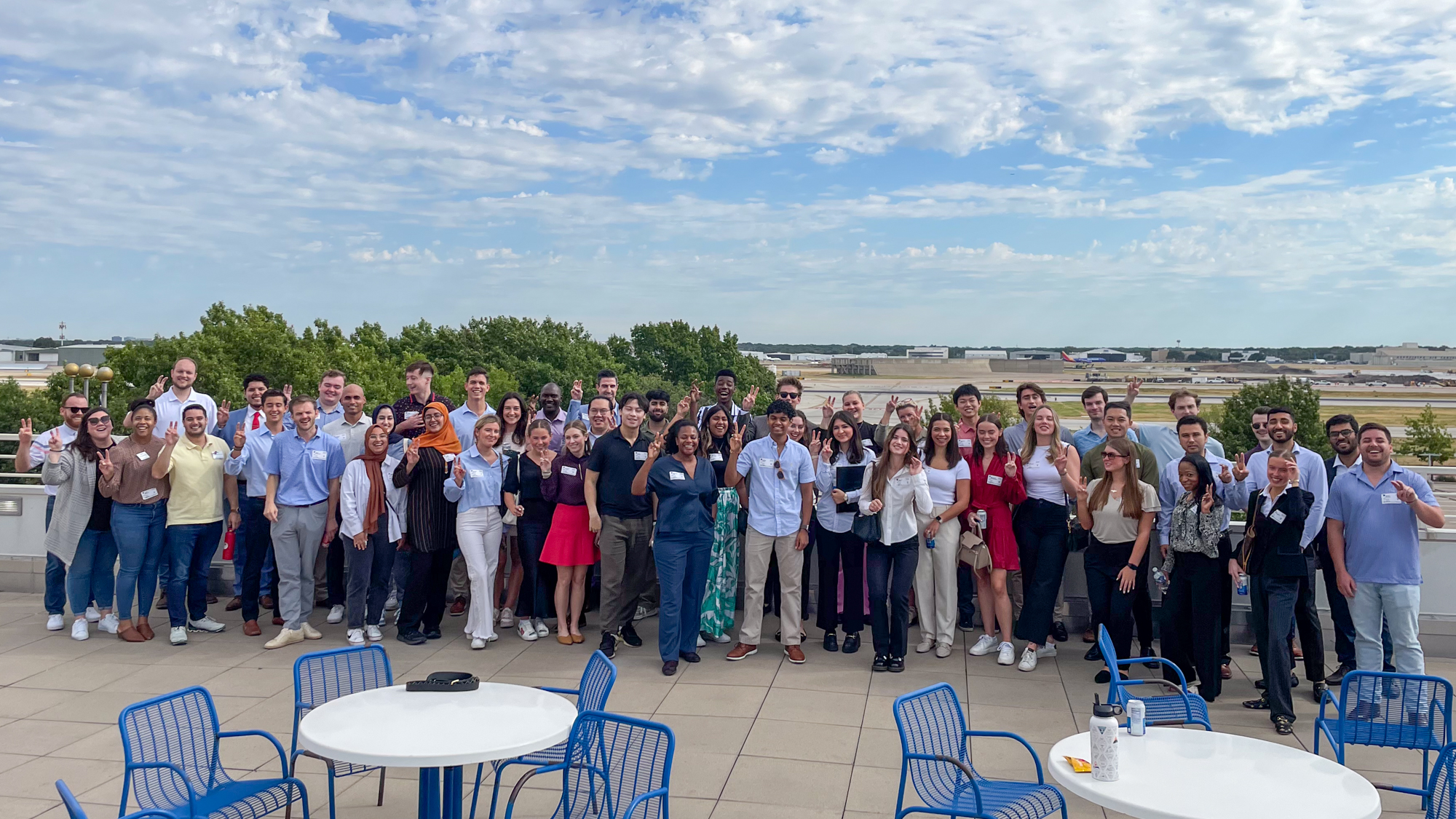 students at Southwest Airlines for site visit