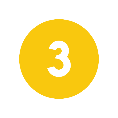 Image of the number 3 in a yellow circle