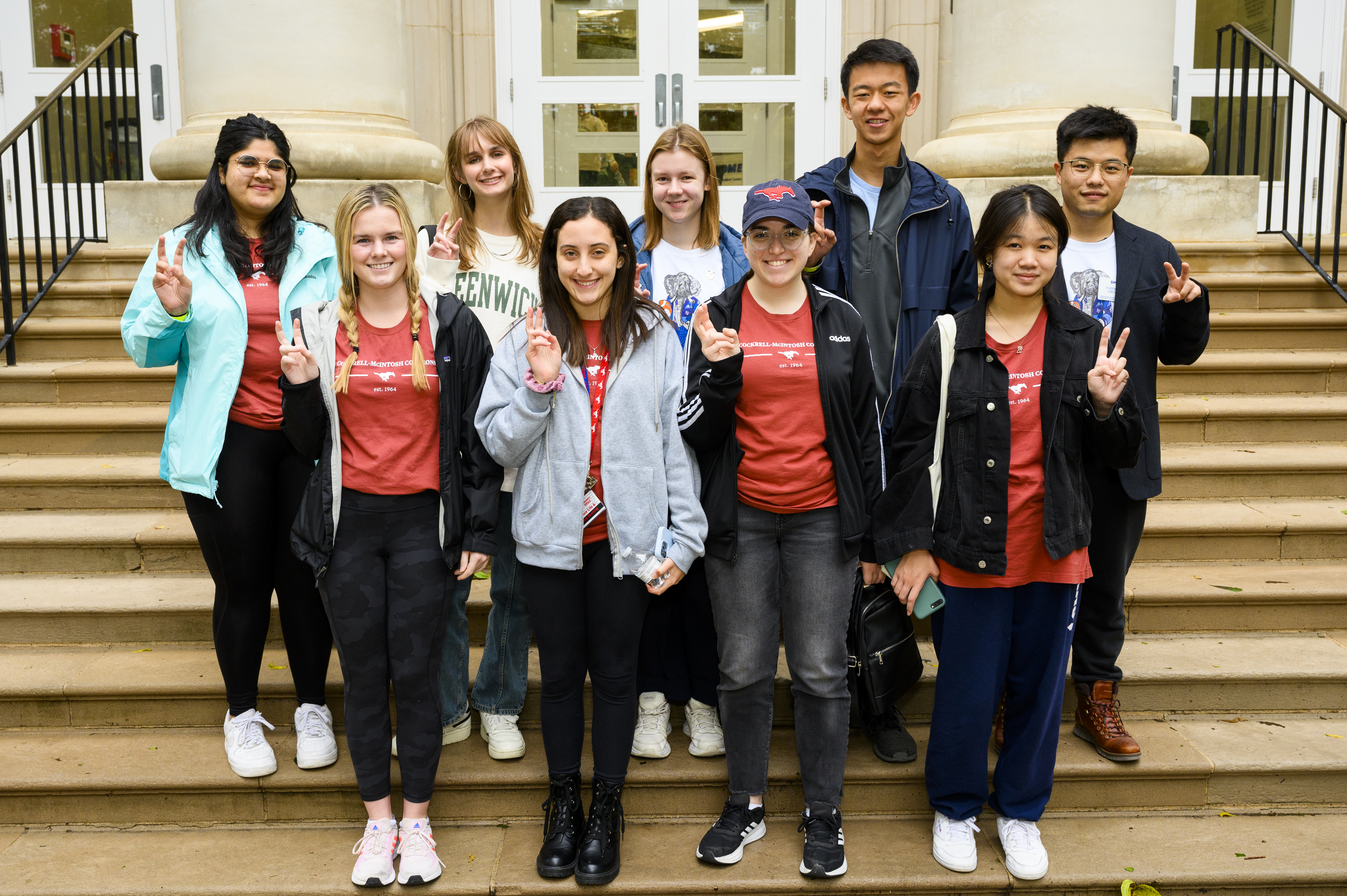 group of students posing 