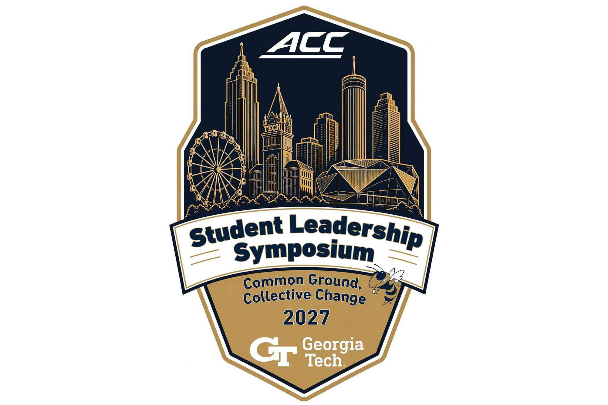 ACC Student Leadership Symposium 2027 logo, black and gold