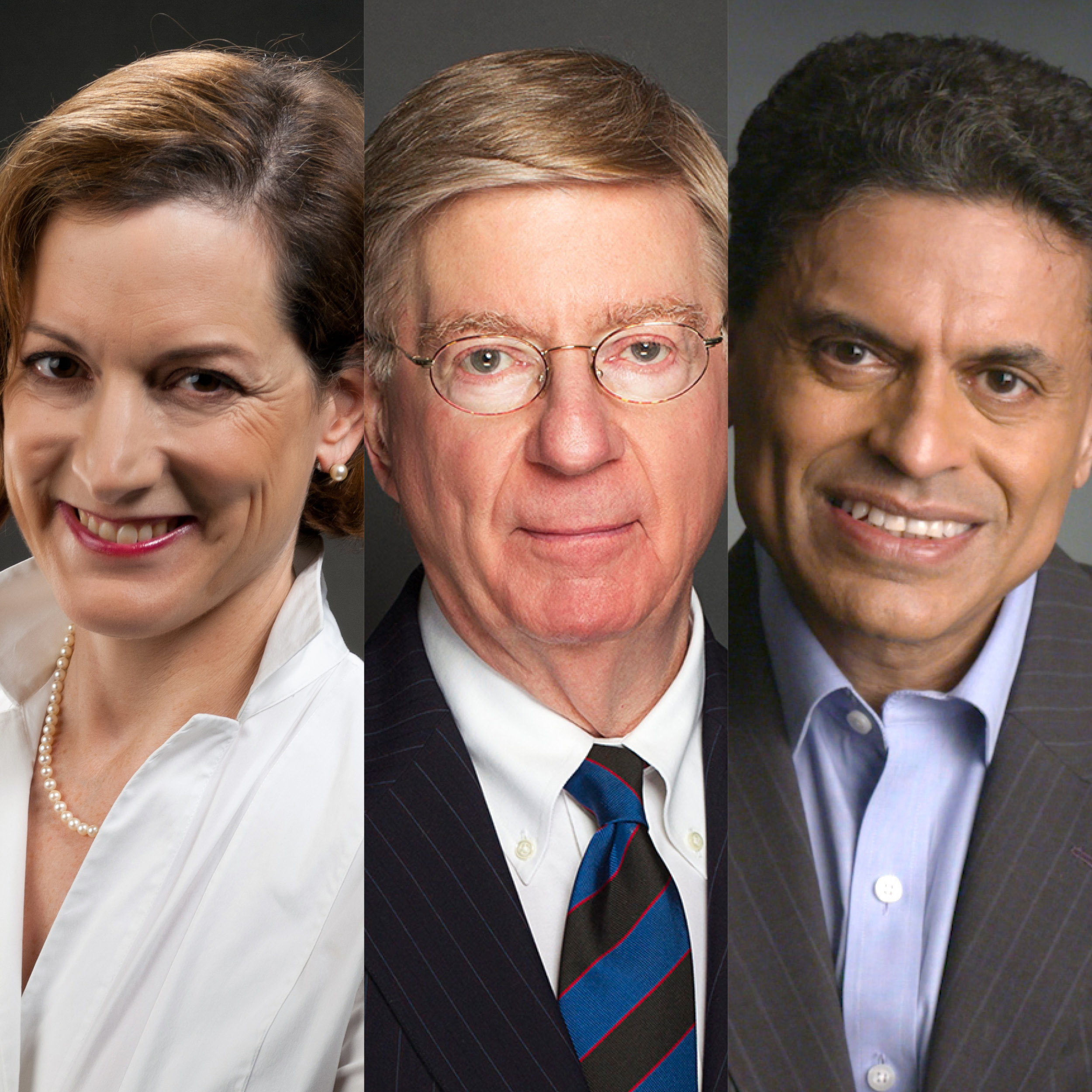 Anne Applebaum and George Will with Fareed Zakaria
